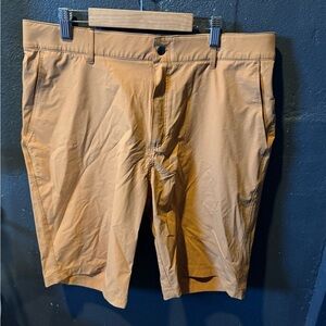 Burnt Orange LIV Flat Front Knee-Length Shorts